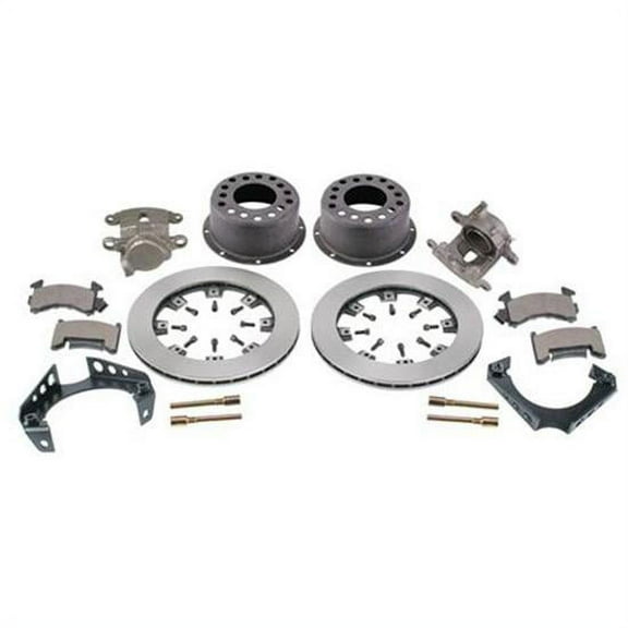 Speedway Motors Weld-On Rear Disc Brake Conversion Kit, Compatible with 1969-77 GM Caliper, 3 Inch Backspace
