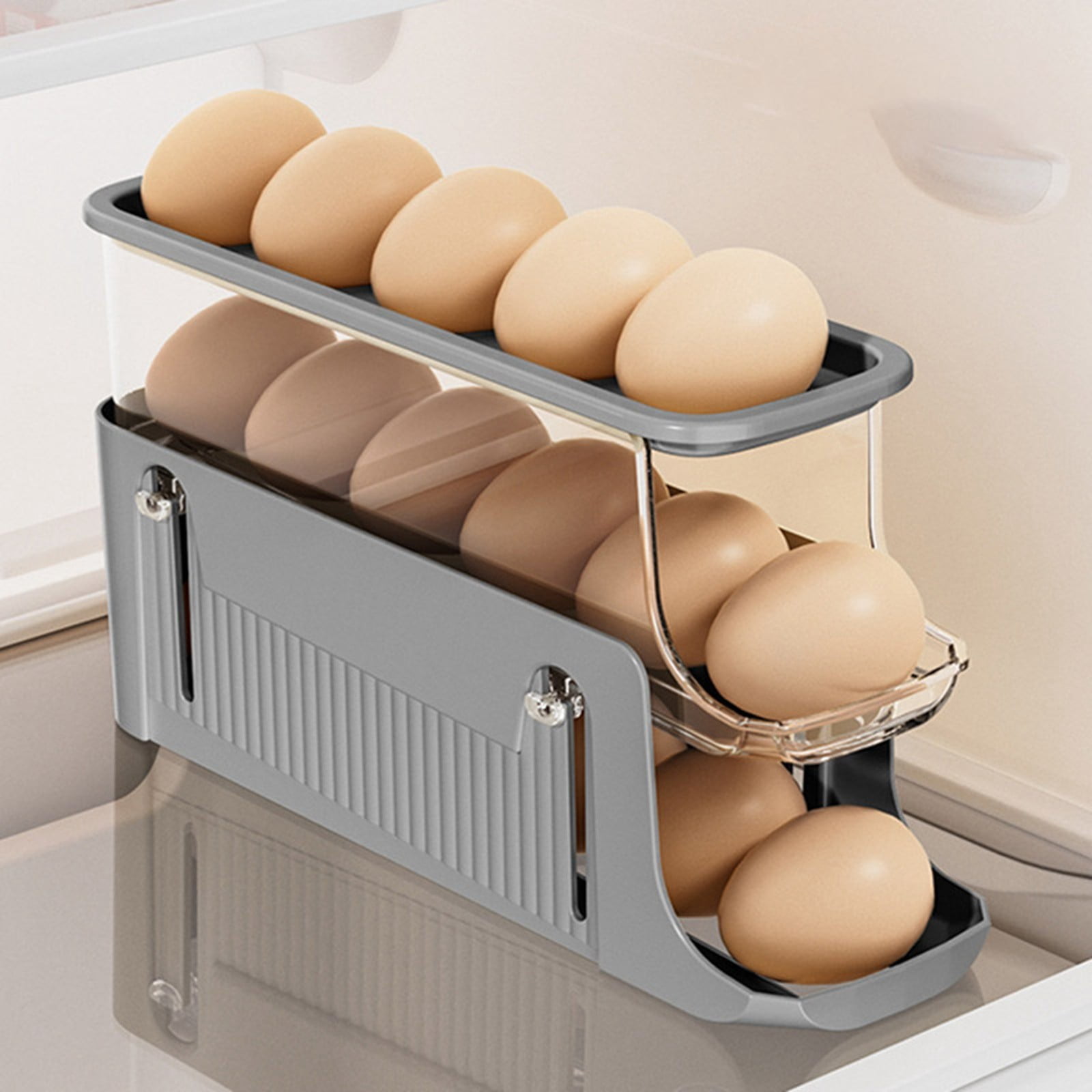 Drum Egg Holders Space Saving Egg Storage Boxes Refrigerator Egg