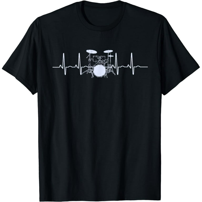 Vintage Drum Heartbeat T-Shirt Funny Drummer Gift Vintage Drum Heartbeat T-Shirt Funny Drummer Gift