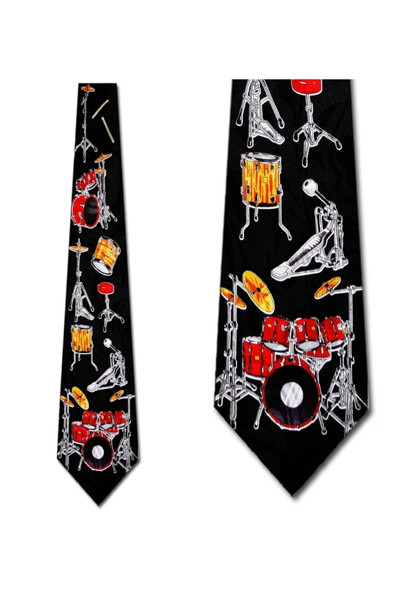 Drum Kit Breakdown Necktie Mens Tie by Tieguys