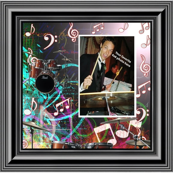 Drum Kit, Concert Band Personalized Picture Frame, 10x10 3525