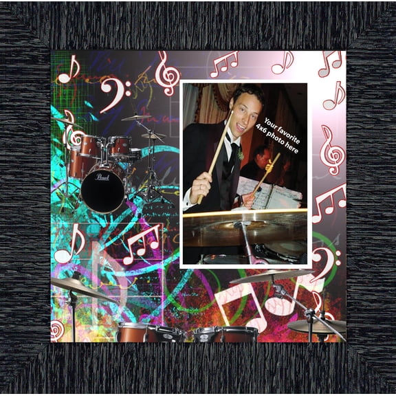 Drum Kit, Concert Band Personalized Picture Frame, 10x10 3525