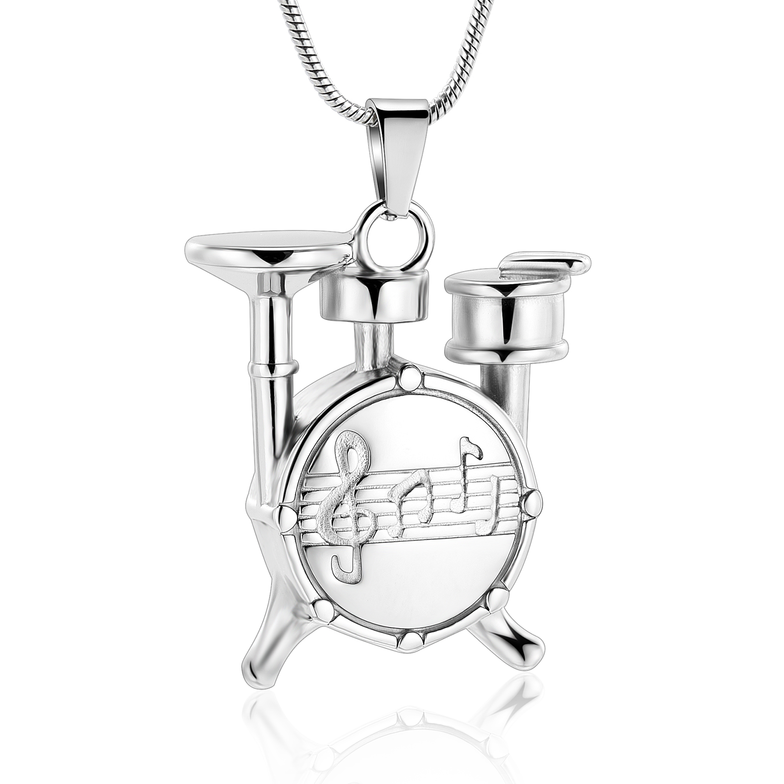 Drum Kit Cremation Pendant Small Urns for Ashes Keepsake Urn Necklace for Men Women