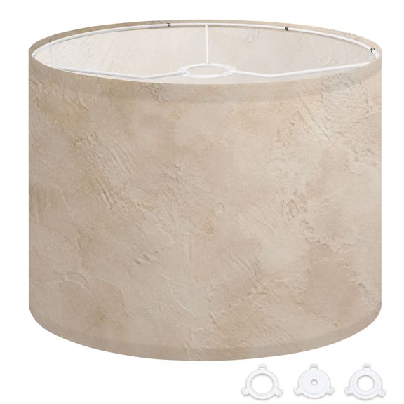 Drum Lamp Shade Concrete Grunge Seamless minimalist industrial beige abstract 13"x13"x10" Large Lampshade for Table Lamps Floor Lamps Pendant Light Replacement Linen Lampshade Easy Assembly