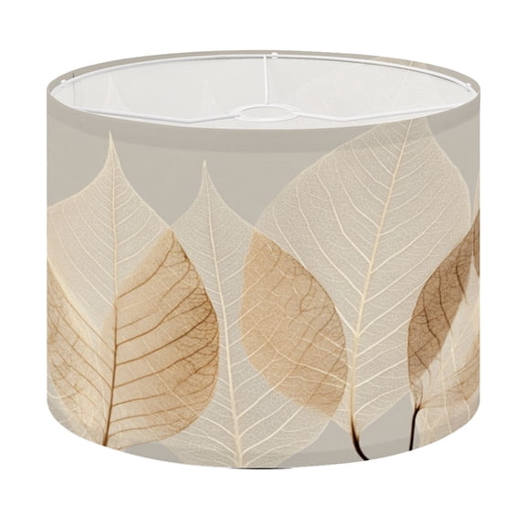 Drum Lamp Shade Delicate Translucent Skeleton Lampshade for Table Lamps Floor Lamps Pendant Light 13"x13"x10" Replacement Linen Large Lamp Shade Easy Assembly