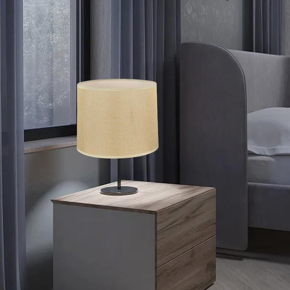 Drum Lamp Shade Fixture Hanging Light Cover Ceiling Light Shade Lampshade Bulb Guard for Dining Room Bedroom Restaurant Kitchen Hallway beige yellow 14x20cm