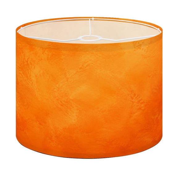 Drum Lamp Shade Orange Autumn Lampshade for Table Lamps Floor Lamps Pendant Light 13"x13"x10" Replacement Linen Large Lamp Shade Easy Assembly