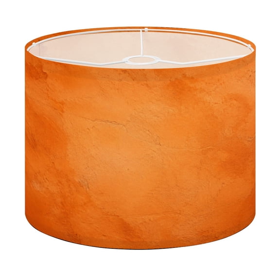 Drum Lamp Shade Orange grunge concrete wall Lampshade for Table Lamps Floor Lamps Pendant Light 13"x13"x10" Replacement Linen Large Lamp Shade Easy Assembly