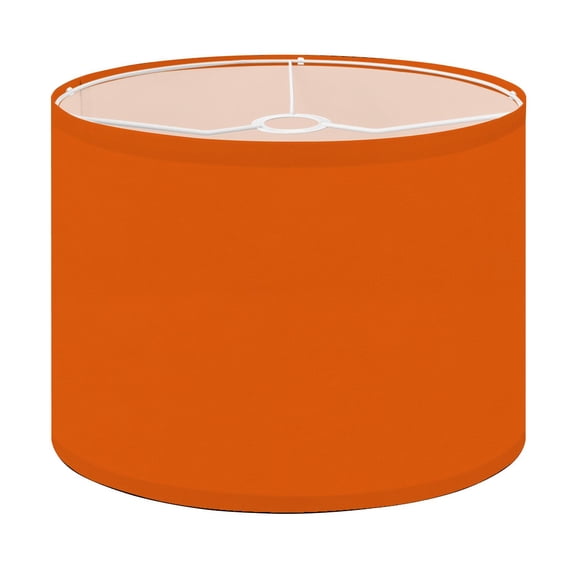 Drum Lamp Shade Plain Burnt Orange solid color It is burnt orange color Lampshade for Table Lamps Floor Lamps Pendant Light 13"x13"x10" Replacement Linen Large Lamp Shade Easy Assembly