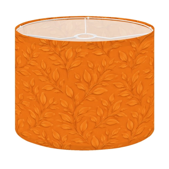Drum Lamp Shade concrete orange color Lampshade for Table Lamps Floor Lamps Pendant Light 13"x13"x10" Replacement Linen Large Lamp Shade Easy Assembly