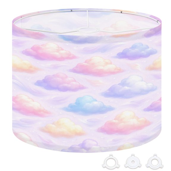 Drum Lampshades 13"x13"x10" Colorful Cloud Clouds Sunset Sky Pastel Hues Light Light Shade for Table Lamps Floor Lamp Shades Replacement Assembly Required