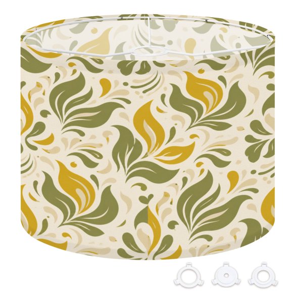 Drum Lampshades 13"x13"x10" Mid century retro groovy yellow Light Shade for Table Lamps Floor Lamp Shades Replacement Assembly Required