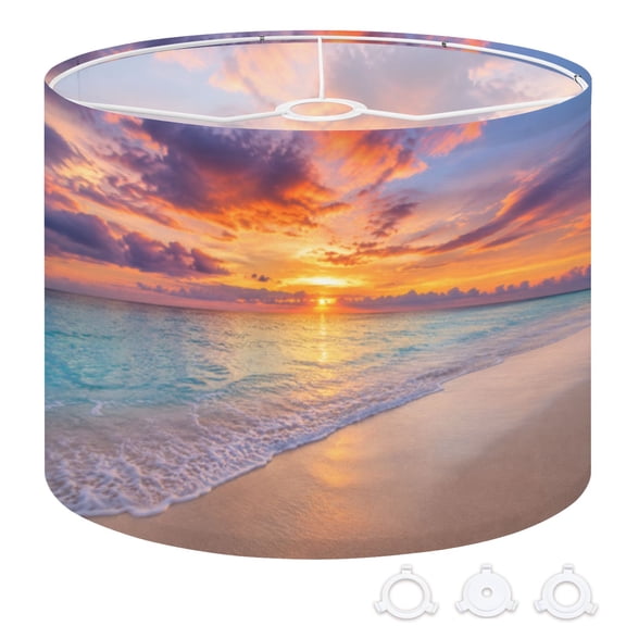 Drum Lampshades 13"x13"x10" Pink Sunset Light Shade for Table Lamps Floor Lamp Shades Replacement Assembly Required