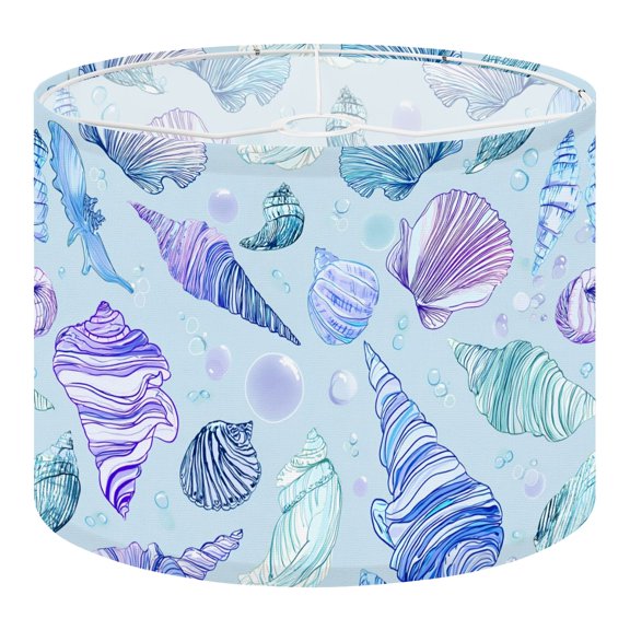 Drum Lampshades 13"x13"x10" Watercolor Sea Shells Soft Pastel Tones Light Shade for Table Lamps Floor Lamp Shades Lampshade Replacement Assembly Required