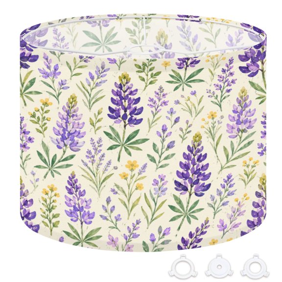 Drum Lampshades Texas Bluebonnet field sunset 13"x13"x10" Light Shade for Table Lamps Floor Lamp Shades Replacement Assembly Required