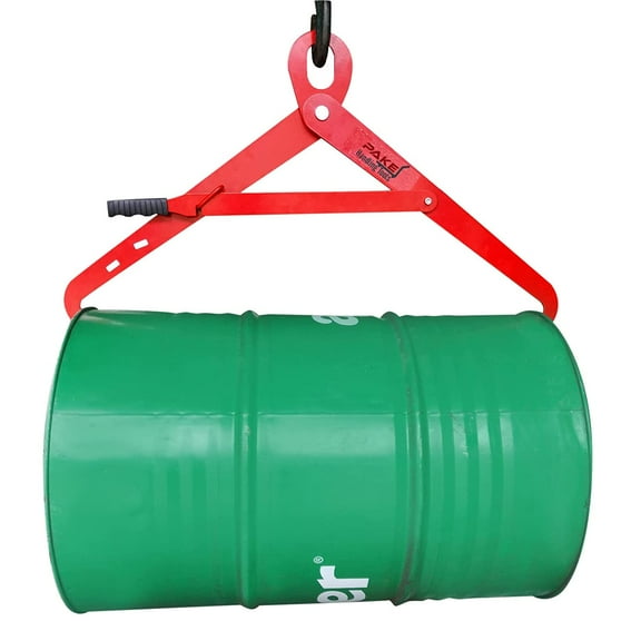 Drum Lifter, 1100 lb. Cap, 55 Gal Drum Capacity, Pake Handling Tools