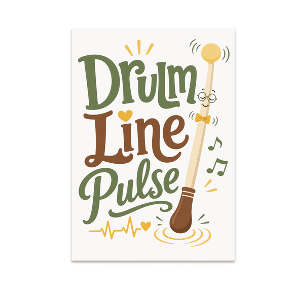 Drum Line Pulse Band Director Humor - Music Educator - 13x19 Poster Print