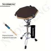 Drum Practice Pad Snare Drum Stand Set 12 In With Blue | Double Sided Silent Drum Pad,Drum Dampeners Gel, Drum sticks,Carrying Bag Adjustable StandFits 10-14 Drums