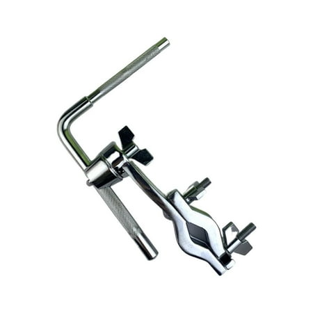 Drum Rack Clamp, Drum Extension Stand Clamps, Percussion Mounting Arms, Support Rod Parts, Cymbal Arm Attachment Clamp Cowbell Mount Bracket with Extension Bend