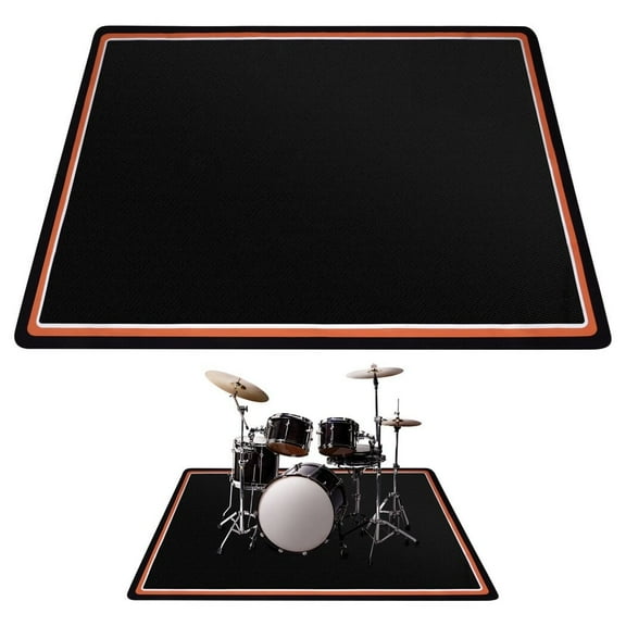 Drum Rug, 6 x 5FT Rectangular Drum Mat, Drum Carpet with Non-Slip Grip Bottom, Soundproof Musical Instrument Rug, Professional Drum Accessories