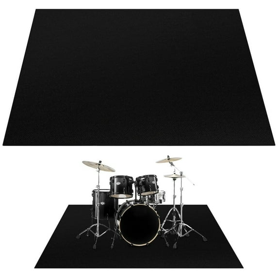 Drum Rug Drum Mat 4x5ft Drum Set Carpet Electric Drum Accessories for Studio, Soundproof Rug for Piano, Guitar, Record Room