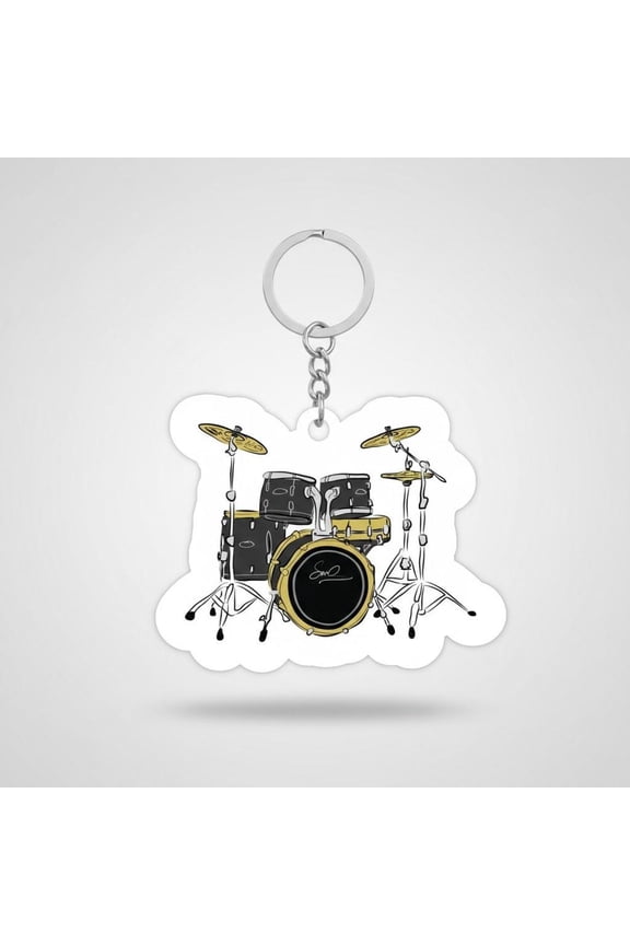 Drum Set Acrylic Keychain, Band Merch, Drummer Gift