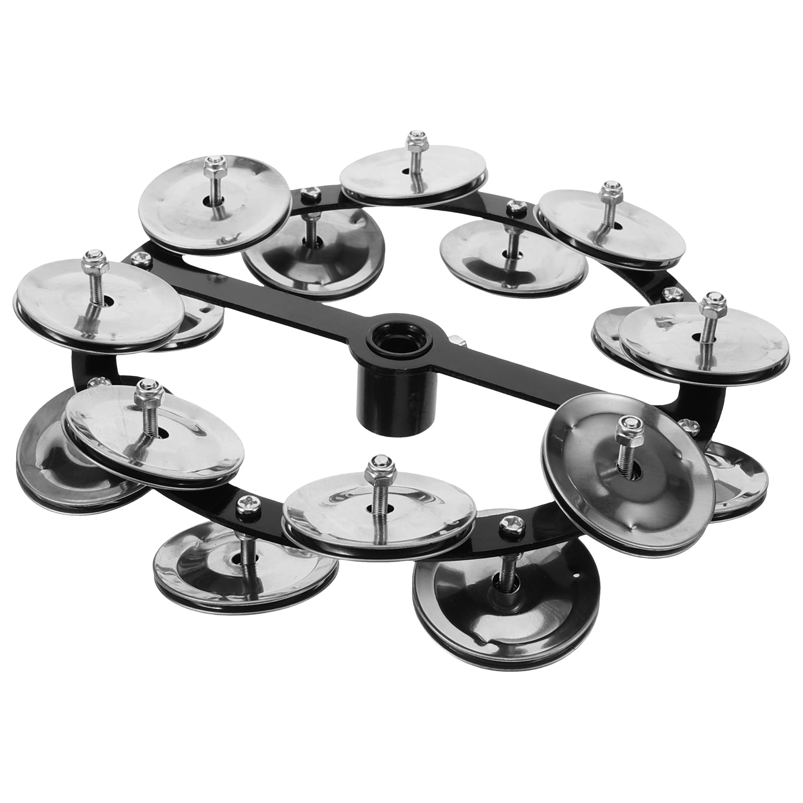 Drum Set Hihat Tambourine Double Row Cymbal Tambourine Drum Kit Ring