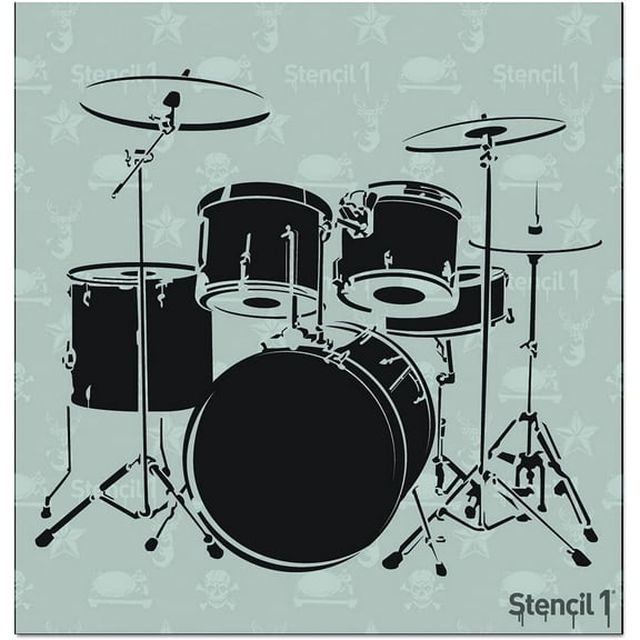 Drum Set Stencil Art Craft - 5.75" x 6"
