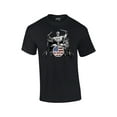thumbnail image 1 of Drum Short Sleeve T-shirt Rock 101 Abe Lincoln Drumming Drummer Rock Funny Abraham Retro Heavy Metal -Black-Small, 1 of 4