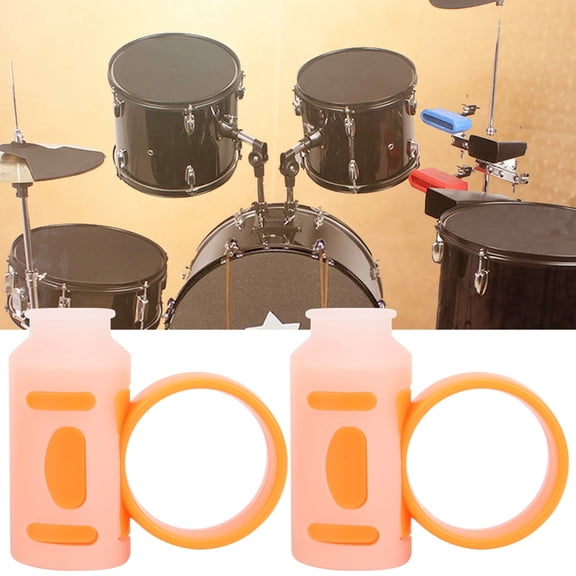 Drum Stick Control Clip Finger Controller Anti Slip Drummer Rotating Auxiliary Tool(Blanc Orange )