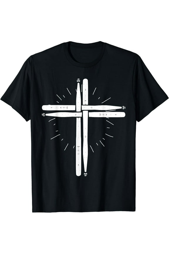 Drum Stick Cross T-Shirt, Drummer Shirt T-Shirt