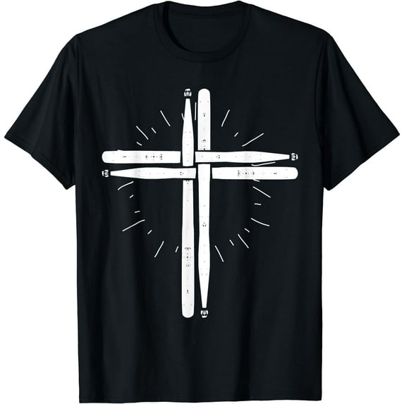 Drum Stick Cross T-Shirt, Drummer Shirt T-Shirt