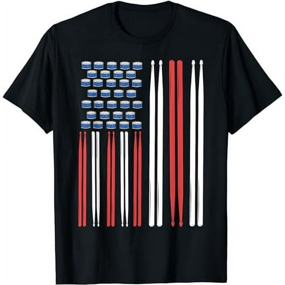 Drum Sticks Shirt Drummer Gift Drumming Shirt Men Percussion T-Shirt