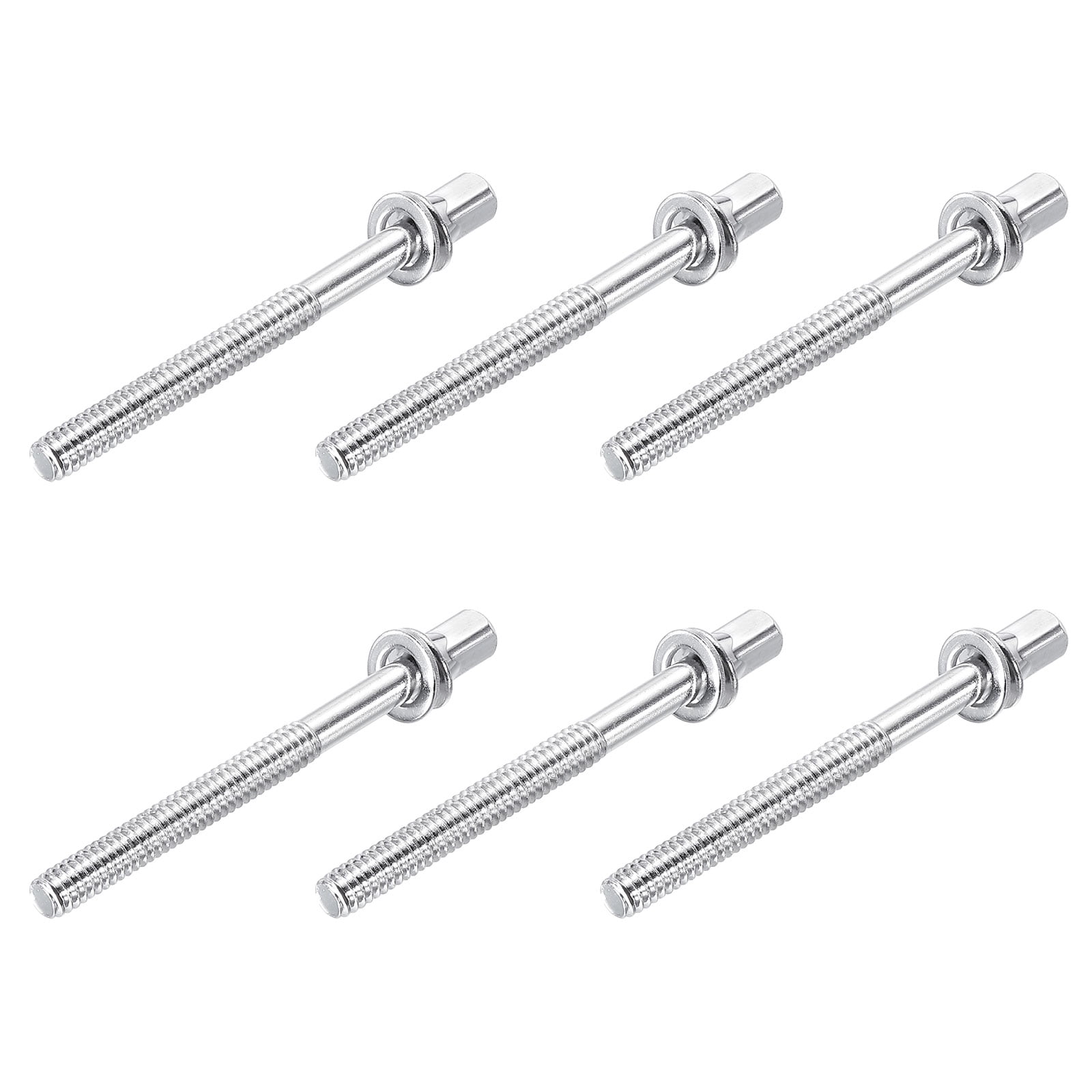 10-Pack Drum Tension Rods - Metal Screws Bolts For Percussion Replacement Hardware