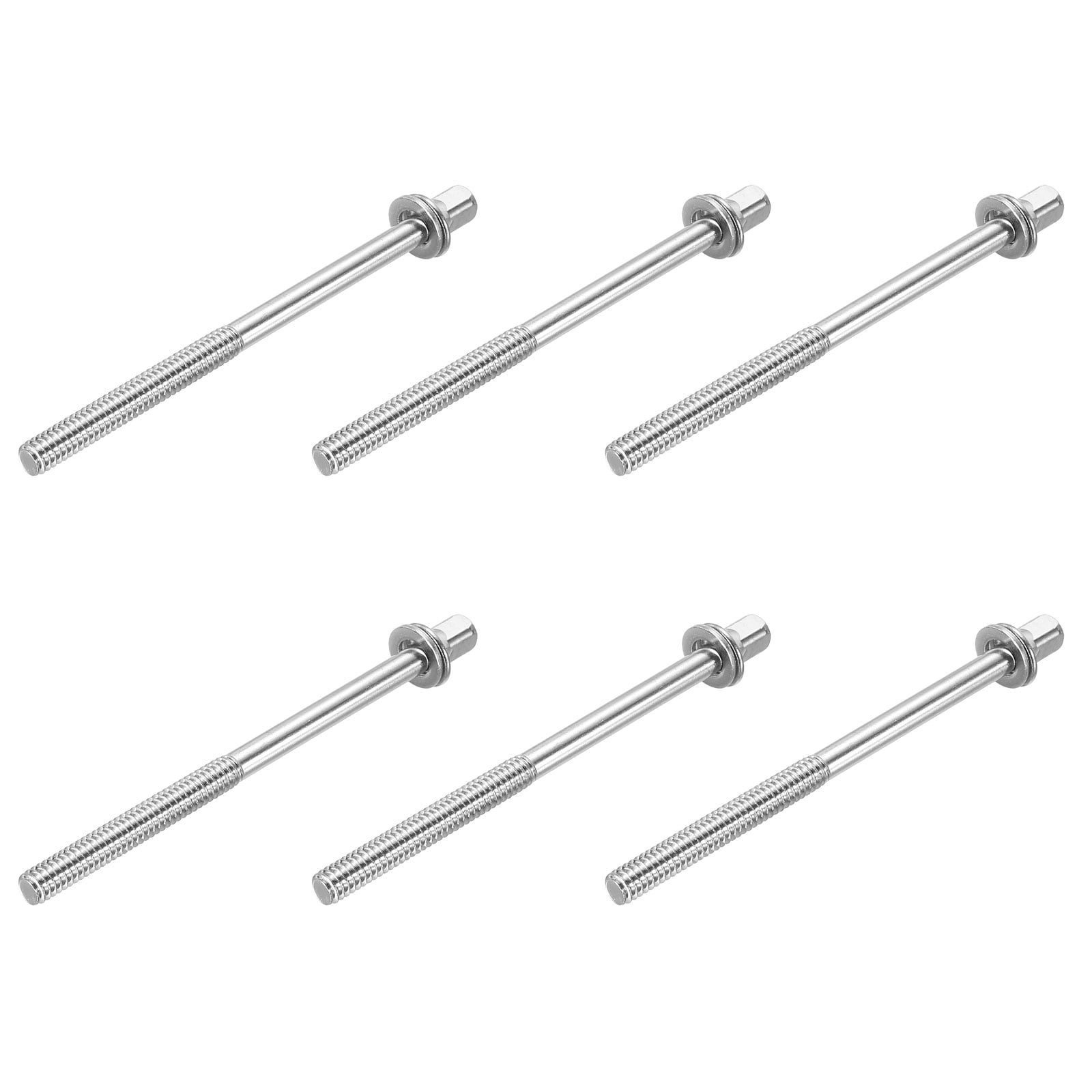 Drum Tension Rods 24mm x 80mm for Bass Drum Hardware Parts Accessory Pack of 6