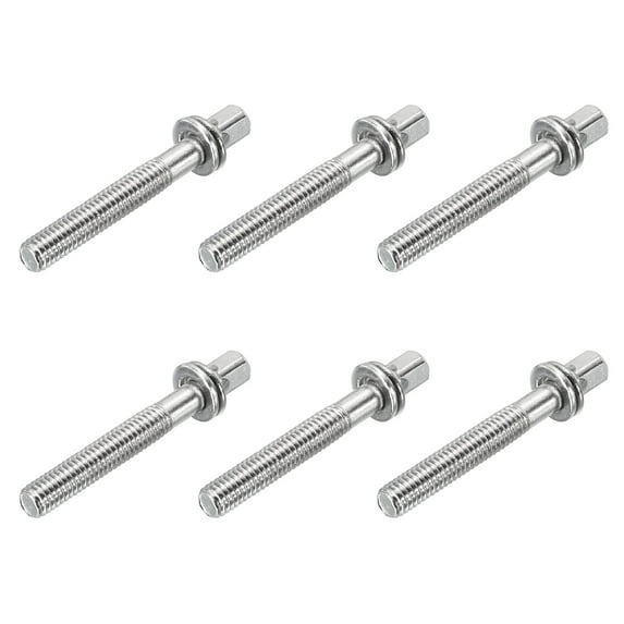 Drum Tension Rods M6 x 40mm for Bass Drum Hardware Parts Accessory Pack of 6
