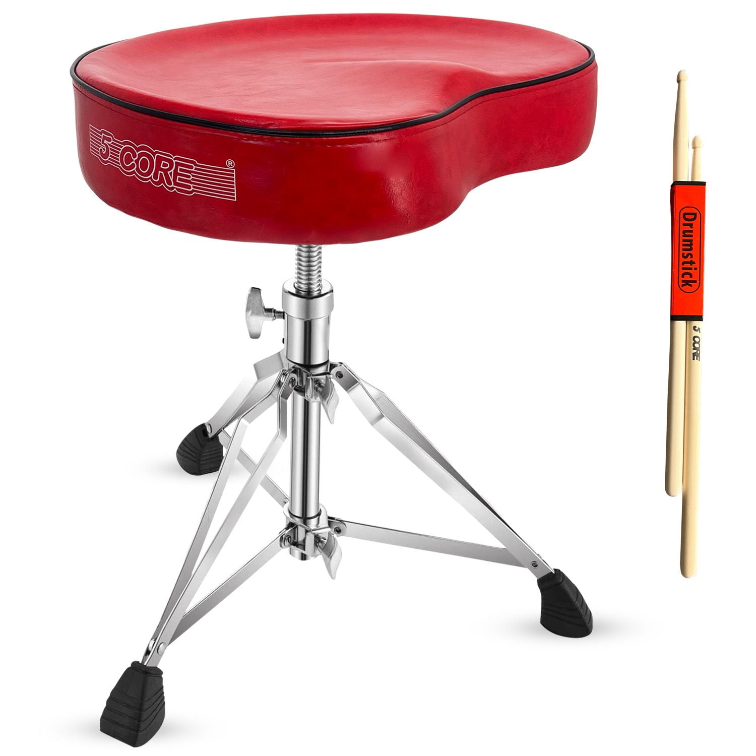 Drum Throne Padded Guitar Stool Saddle Drummer Seat for Adults & Kids