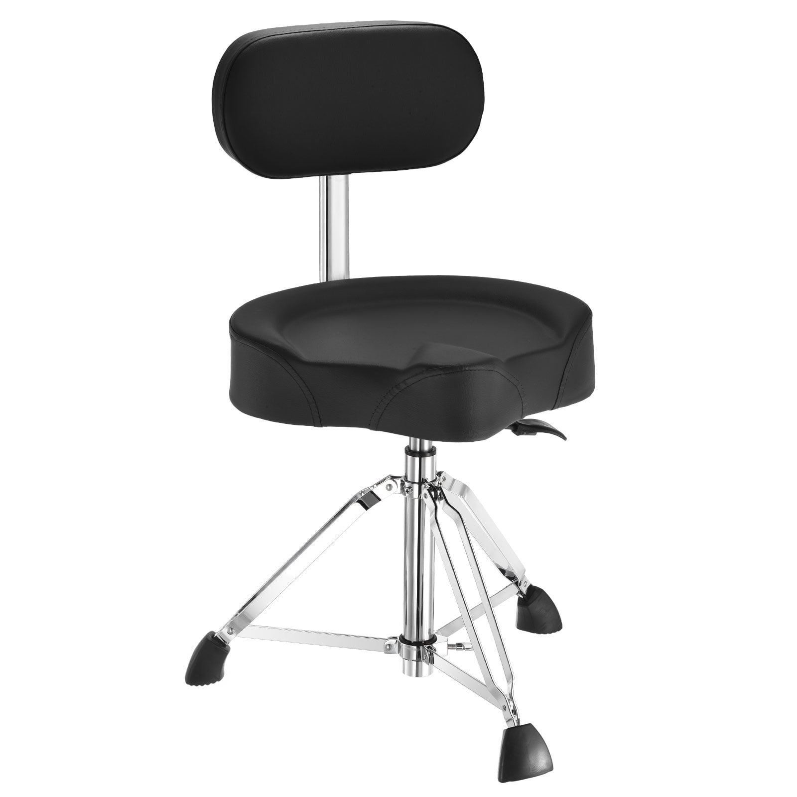 Drum Throne with Backrest Saddle Drum Stool Padded Hydraulic Drum Chair Height Adjustable