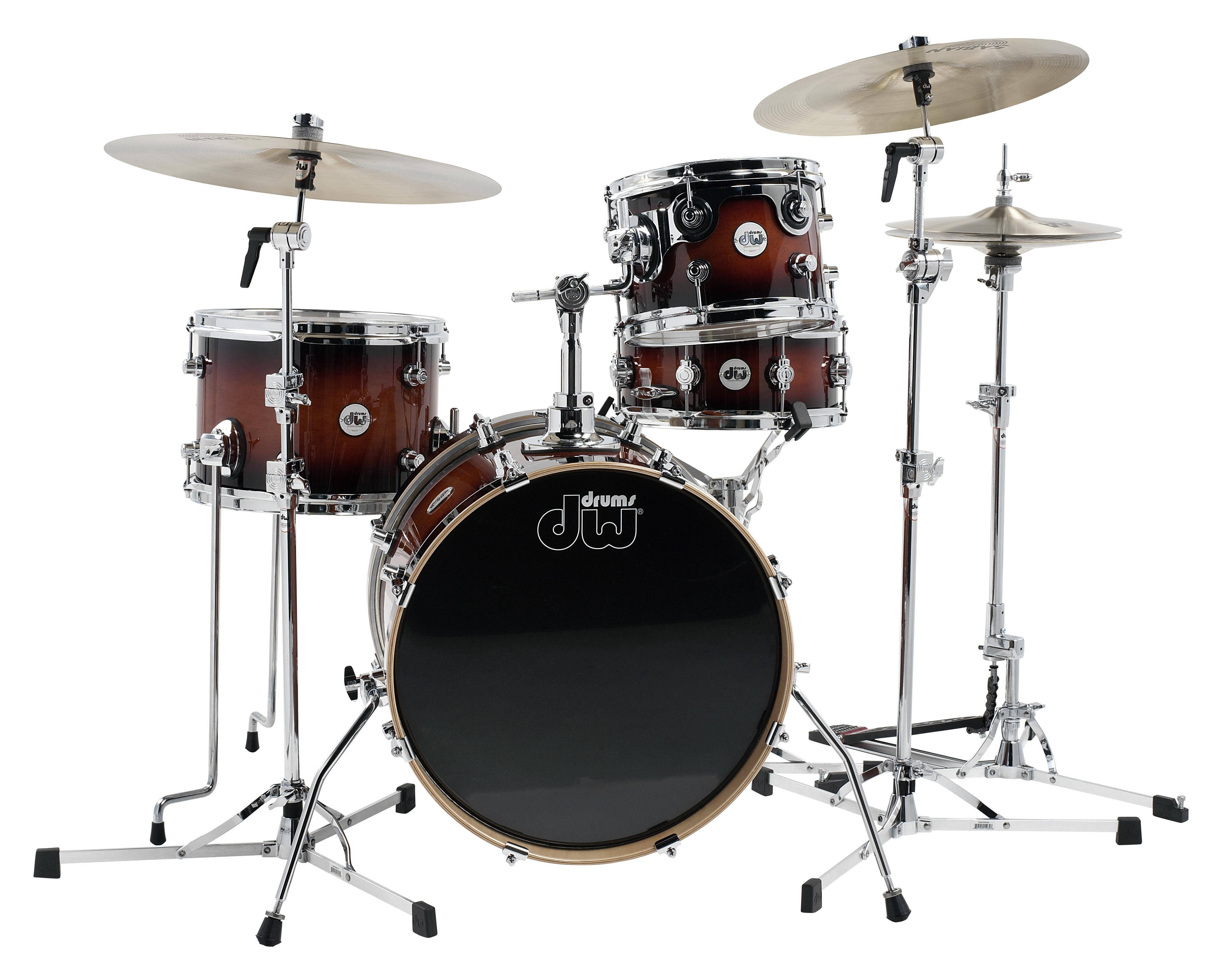 Drum Workshop Design Mini-Pro 4-Piece Drum Shell Pack - 18" Kick / 13 ...