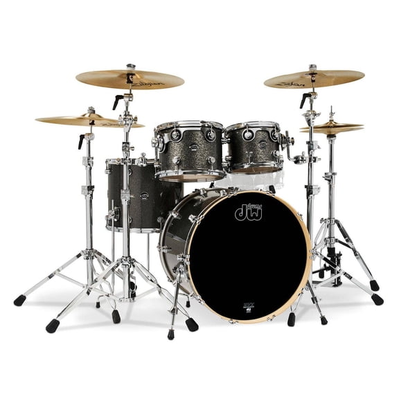 Drum Workshop Performance Series 4-Piece Finish Ply Drum Shell Pack (Pewter Sparkle)