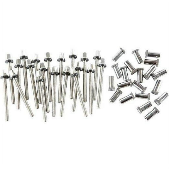DW True Pitch 50 Tension Rod w/ Receiver Nut for 6.5" Deep Snare Drums (20 Pack)