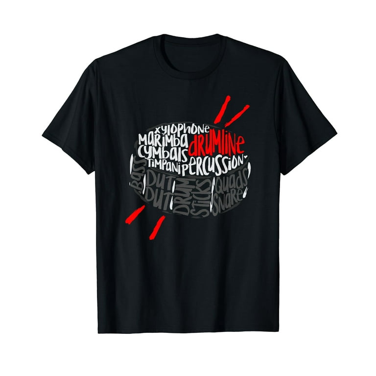 Drumline Marching Band Word Cloud Art T-Shirt Drumline Marching Band Word Cloud Art T-Shirt