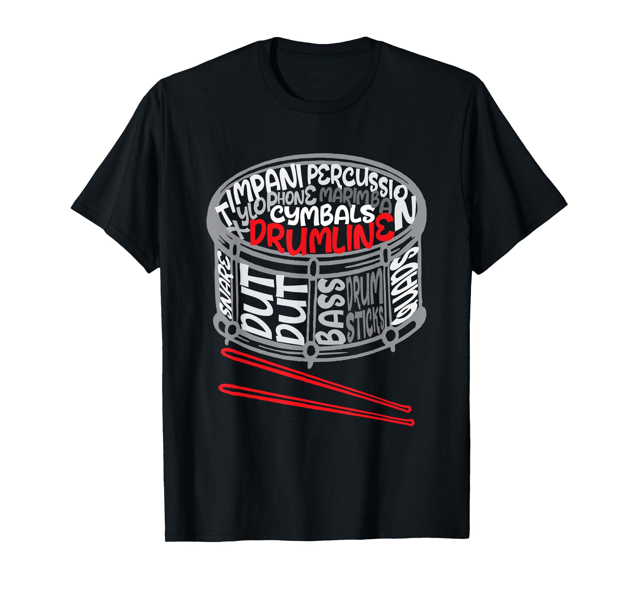 Drumline Snare Drum Drummer Percussionist Drumming Lover TShirt