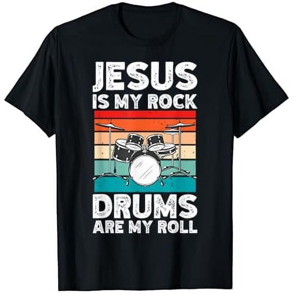 Drummer Christ Drumming Drums Percussion Faith Christian T-Shirt