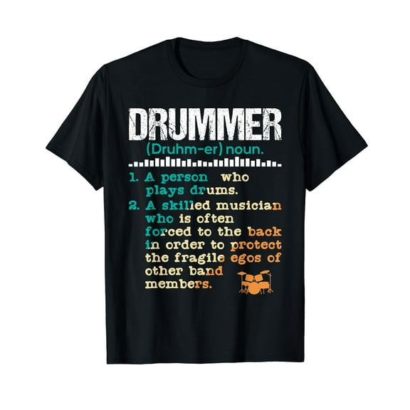 Drummer Definition - Funny Percussionist Drums Musician T-Shirt