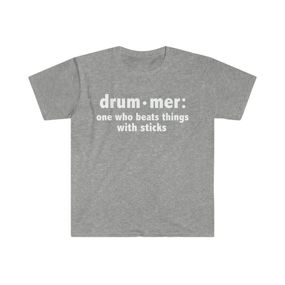 Drummer Definition Unisex T-shirt S-3XL Drums Drumline Music Musician