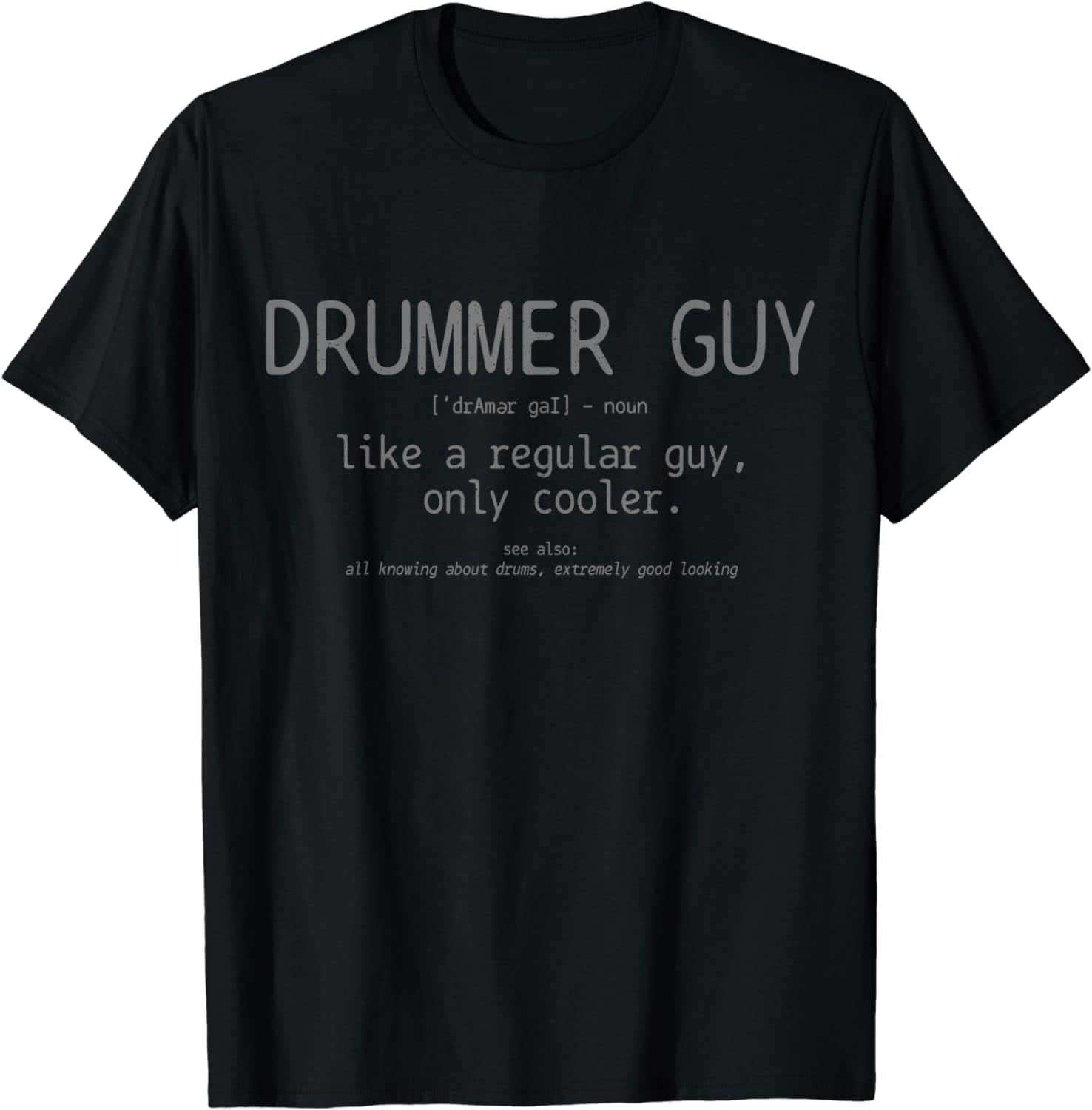 Drummer Guy Definition Funny Vintage Drums Drumming TShirt