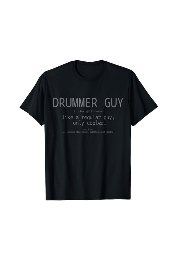 Drummer Guy Definition Funny Vintage Drums Drumming T-Shirt