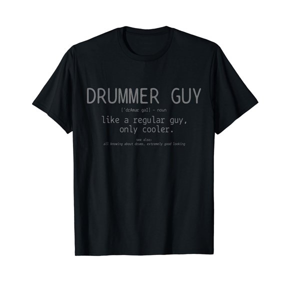 Drummer Guy Definition Funny Vintage Drums Drumming T-Shirt