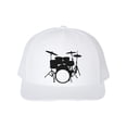 thumbnail image 1 of Drummer Hat, Gift For Drummer, Drumset Hat, Drummer Gift, Percussion Hat, Gift For Him, Musician Hat, Birthday Gift, Drumming Cup, Drums, White, 1 of 1